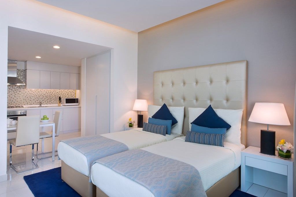 Damac Maison The Vogue 迪拜 外观 照片 A bedroom at the hotel